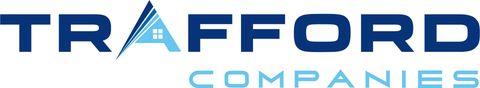 Trafford Companies logo in blue and gray text on a white background