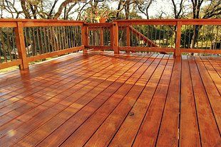 Newly renovated hard wood platform or deck