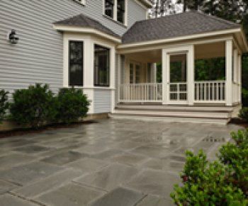 Well installed patio in front of a house