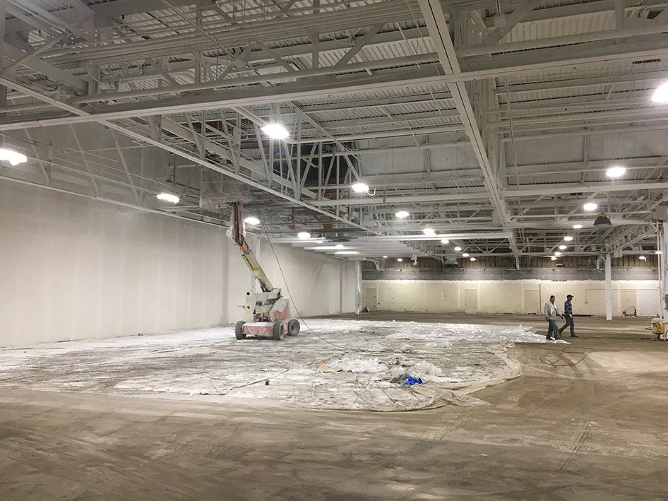 Construction in warehouse