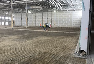 Construction in warehouse