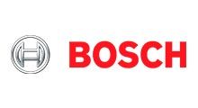 Bosch logo with the company's name in red next to a stylized silver emblem.