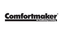 Comfortmaker logo: Black text with the brand name above a tagline 