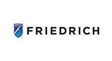 Friedrich logo: blue shield with white 