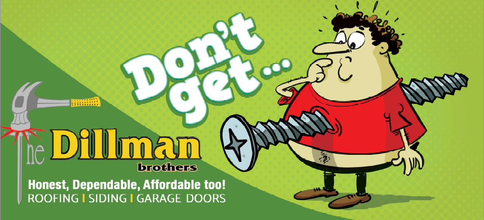 A cartoon advertisement for the dillman brothers