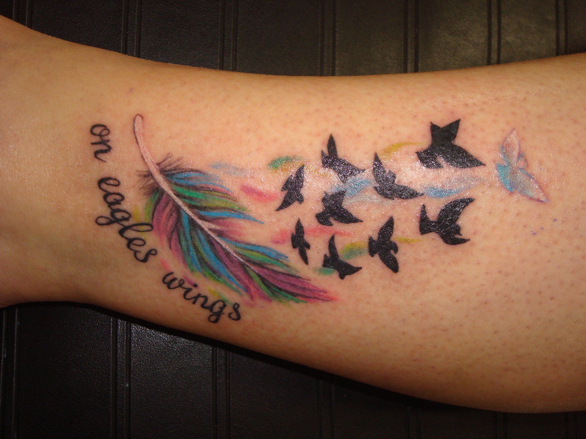 Bird color tattoo