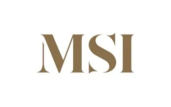 MSI logo in a muted gold color on a white background.