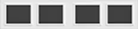 Four dark gray rectangular blocks aligned in a row on a light background