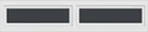 Two dark gray rectangular panels with white borders side by side on a light background