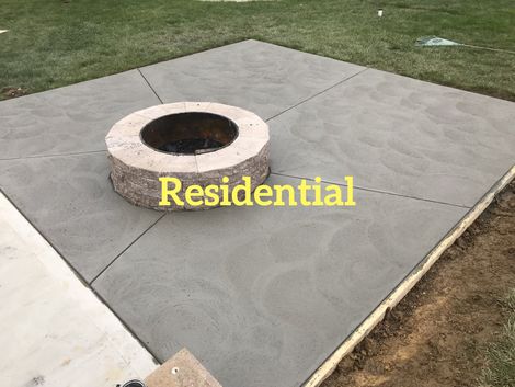 Residential Concrete, Fire Pit, Concrete Patio