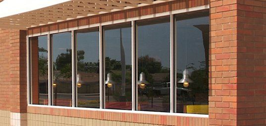 Commercial glass window