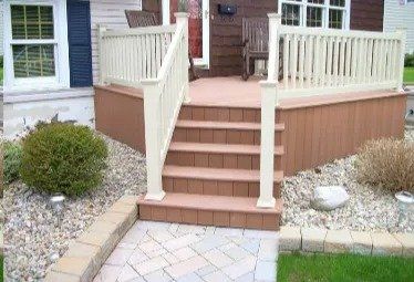 Deck with handrail