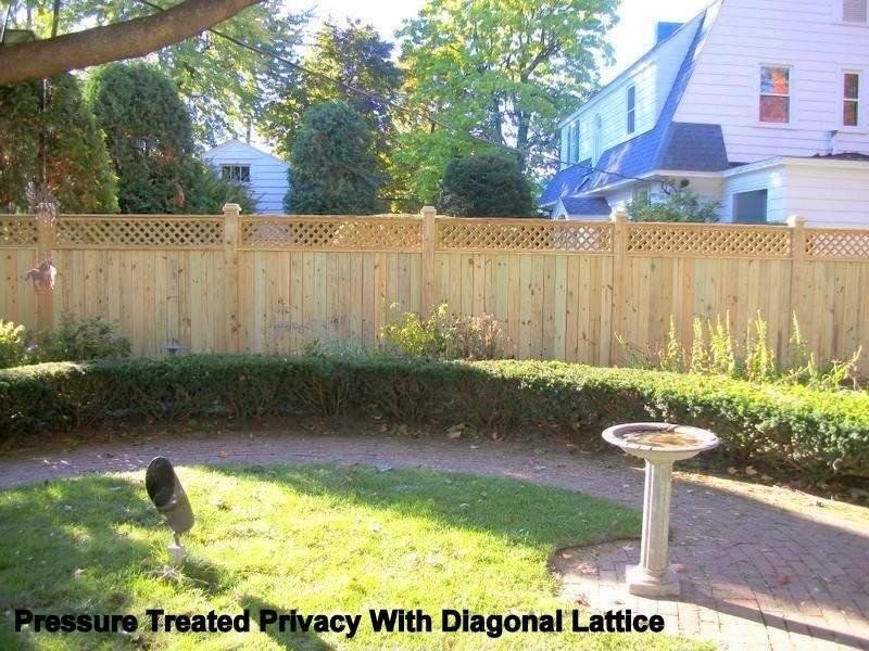 Pressure treated privacy fence