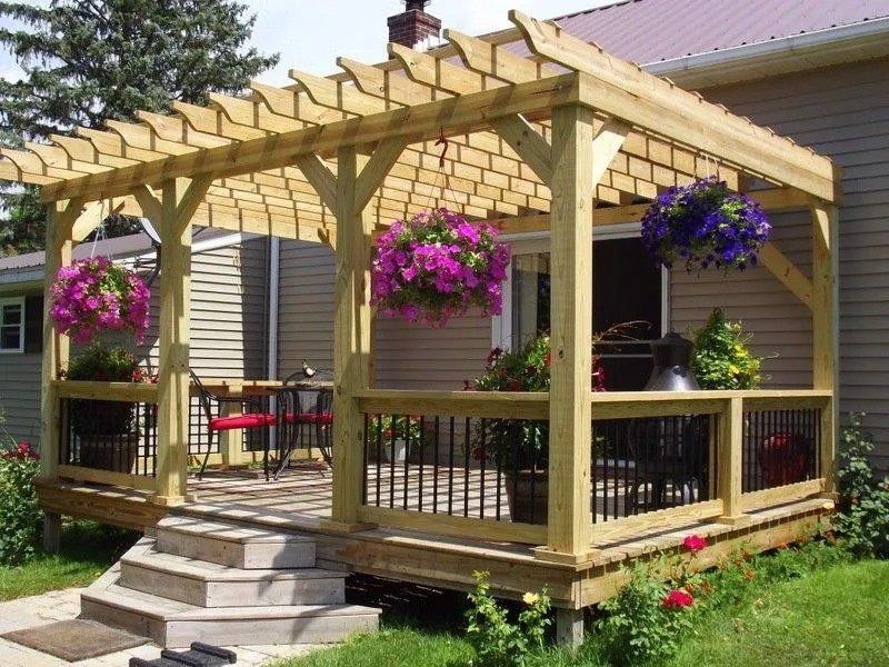 Wooden pergola