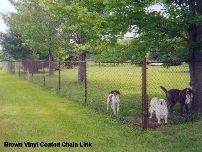 Brown vinyl coated chain link