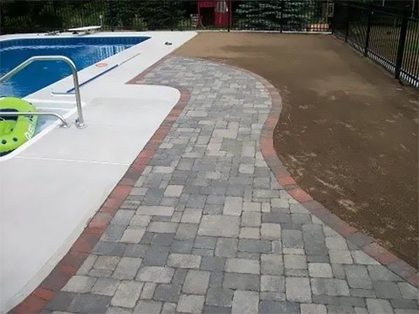 Poolside pavement