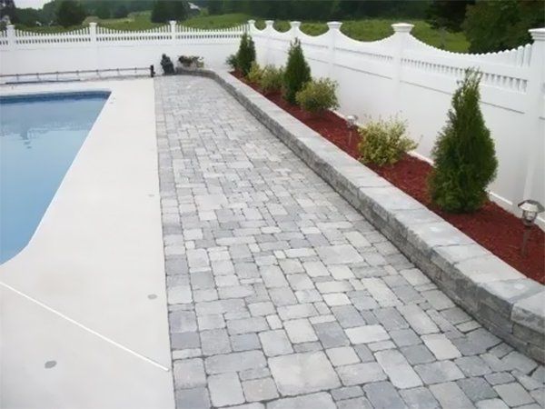 Poolside pavement