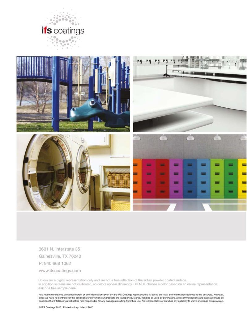 Performance Powder Coating color chart brochure
