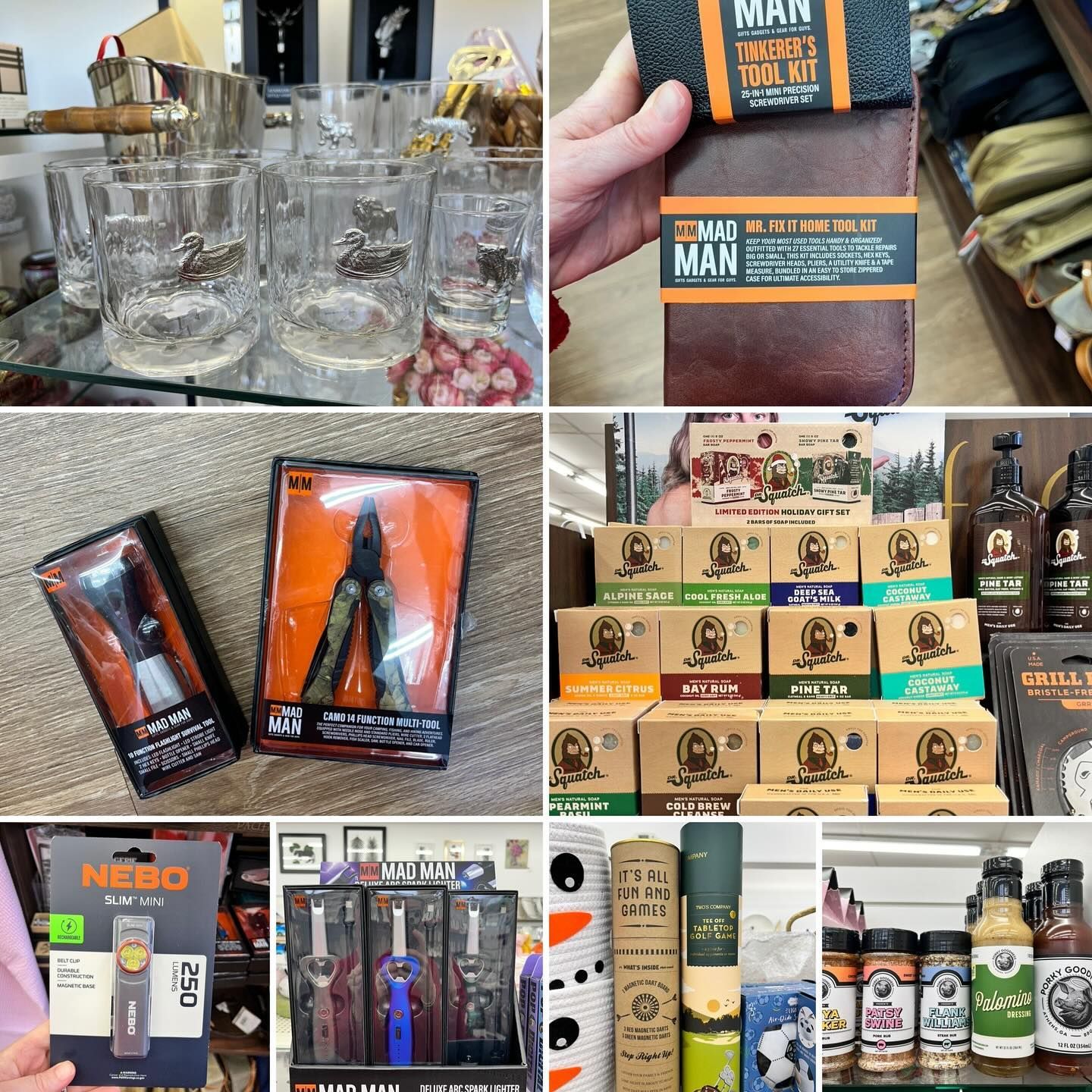 A collage featuring an assortment of random products.