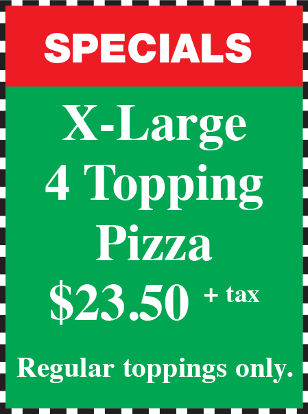Napoli's Pizza - X-Large Pizza Special