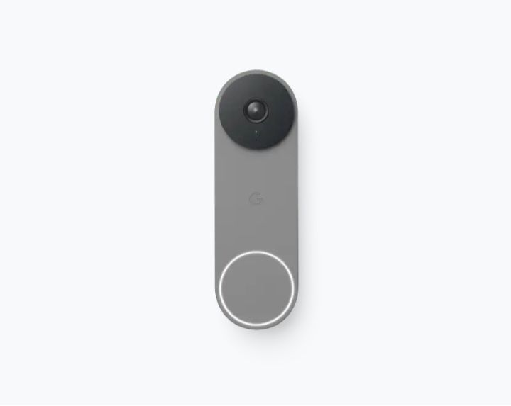 A picture of a nest doorbell on a white background.