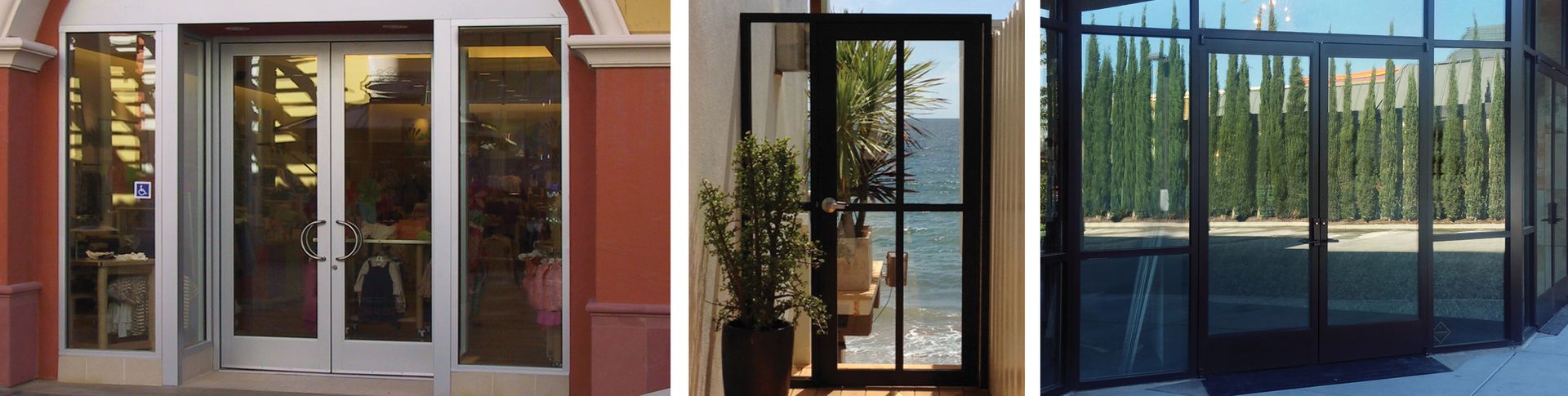 A picture of a door and a picture of a room with a door.