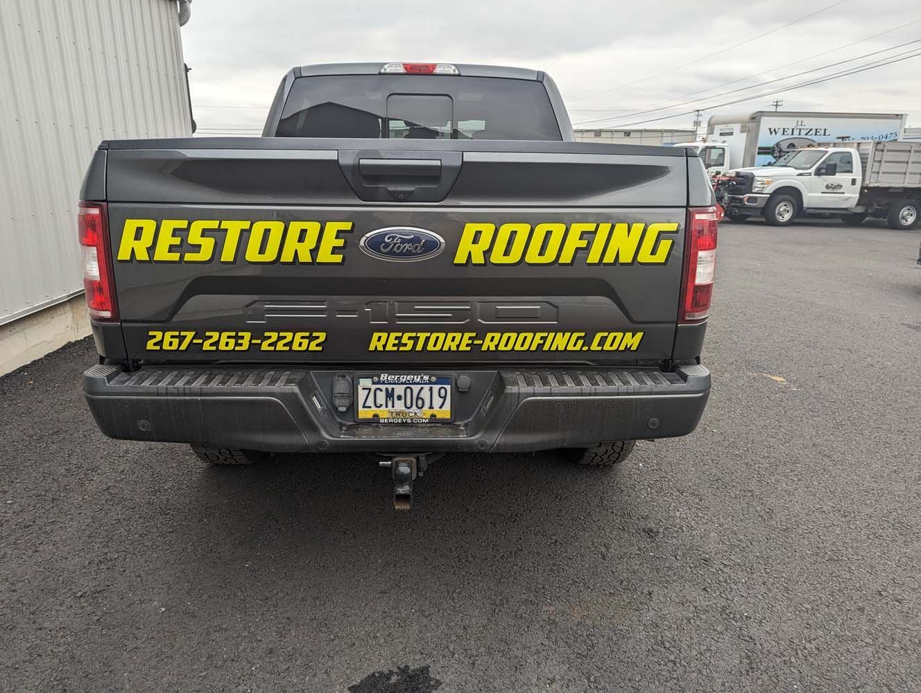 Dark gray truck with 