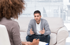 Man undergoing counseling