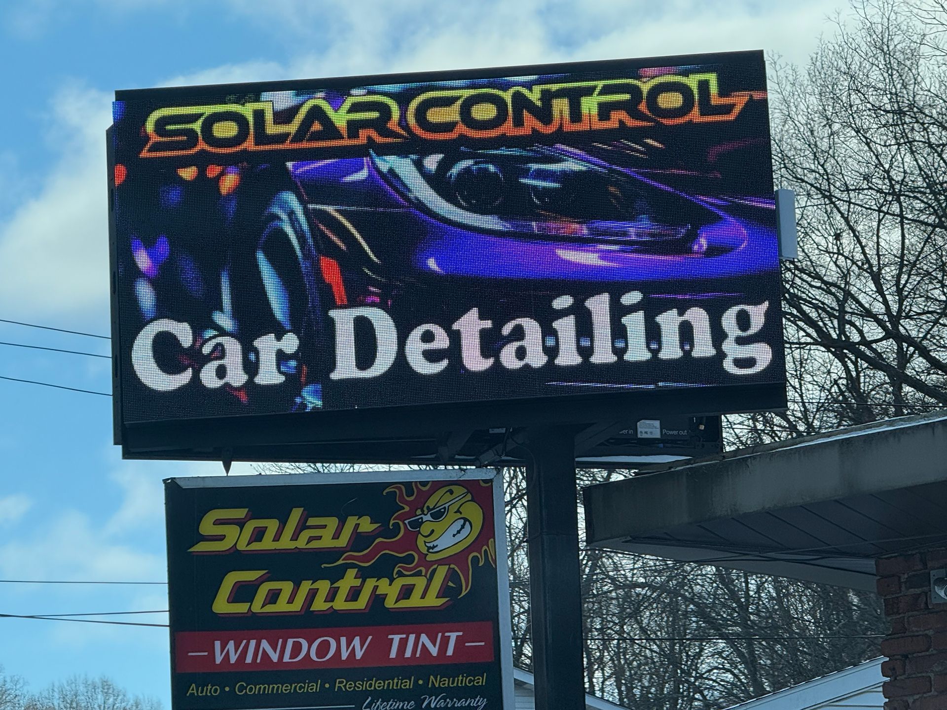 Car detailing LED sign