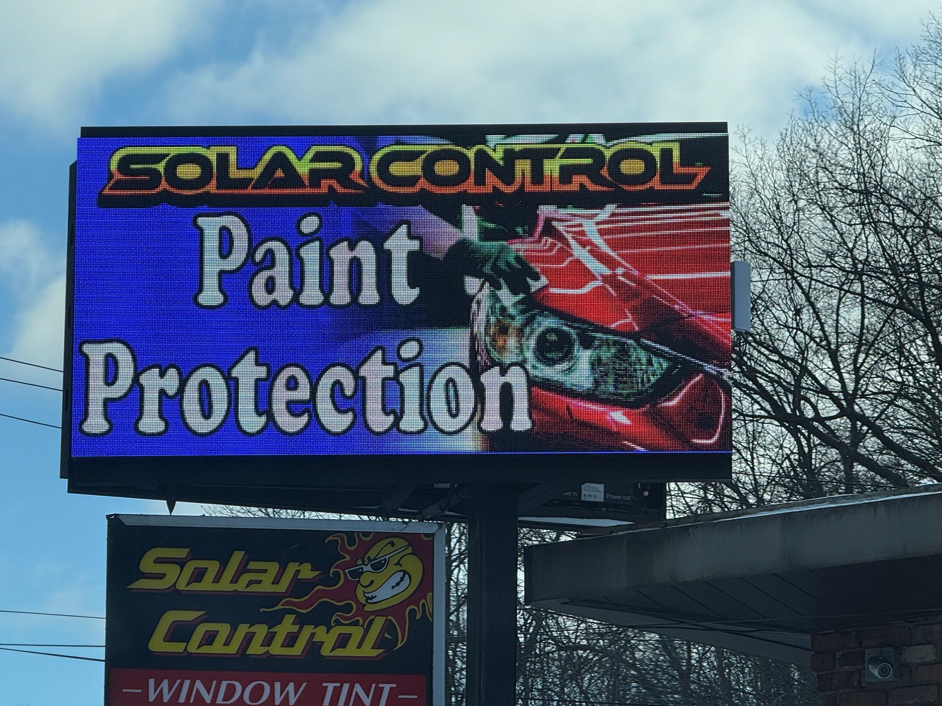 Paint protection LED sign