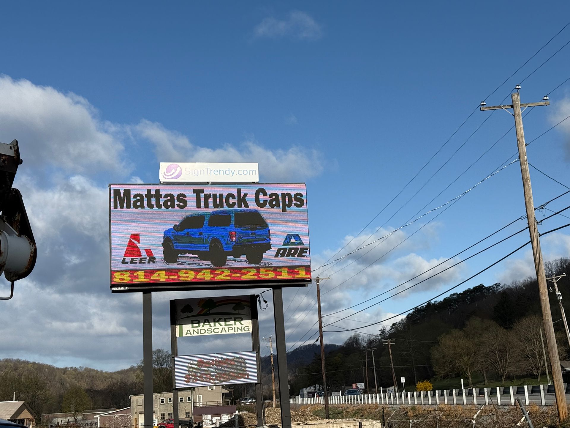 LED sign for Mattas Truck Caps