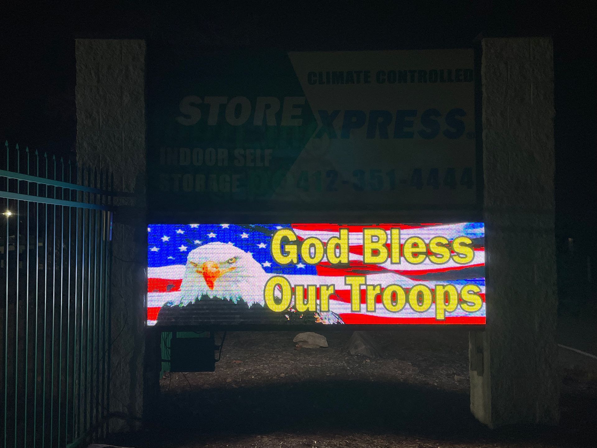 LED sign for troops
