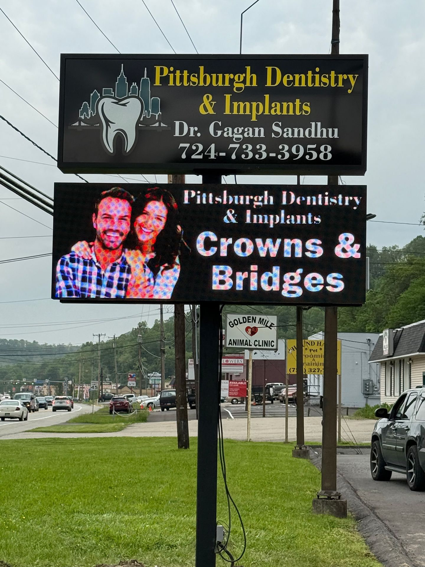 LED sign for Pittsburgh Dentistry & Implants