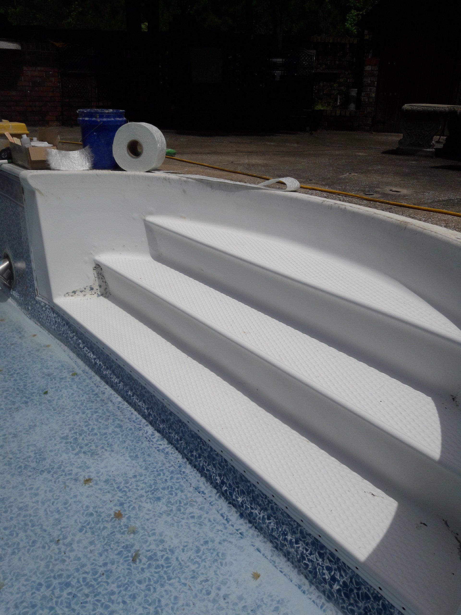 repair fiberglass pool steps