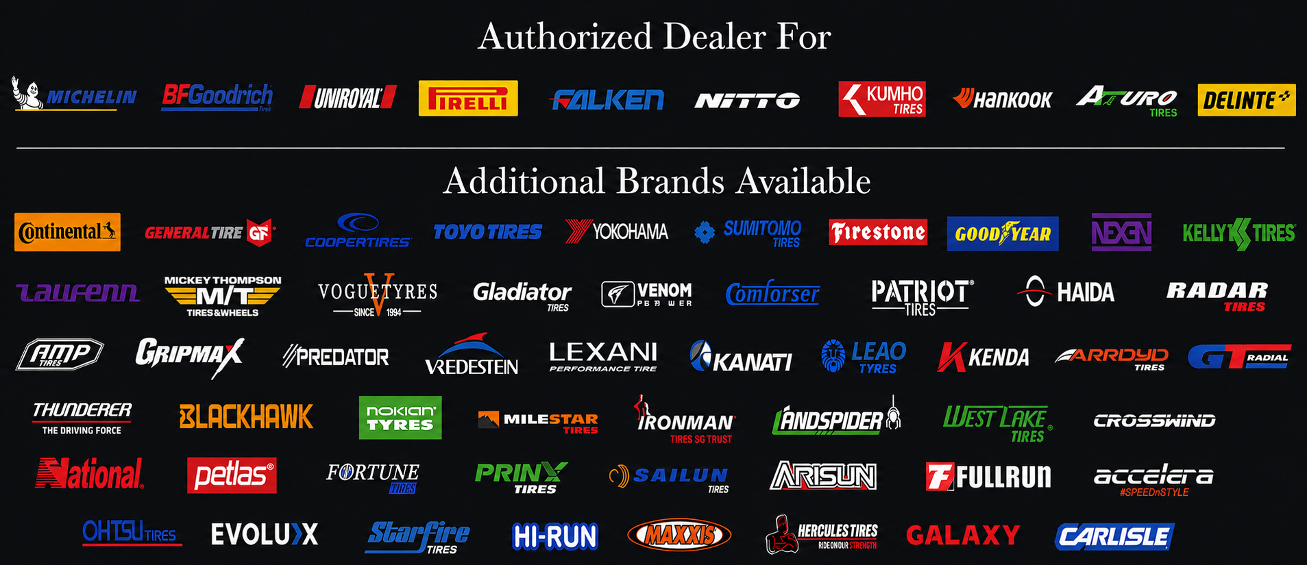 Automotive brand logos and the headings “Additional Brands Available” and “Autozone Dealer FX.”