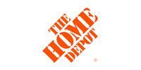 The Home Depot logo featuring the store name in bold white letters against an orange square tilted at an angle.