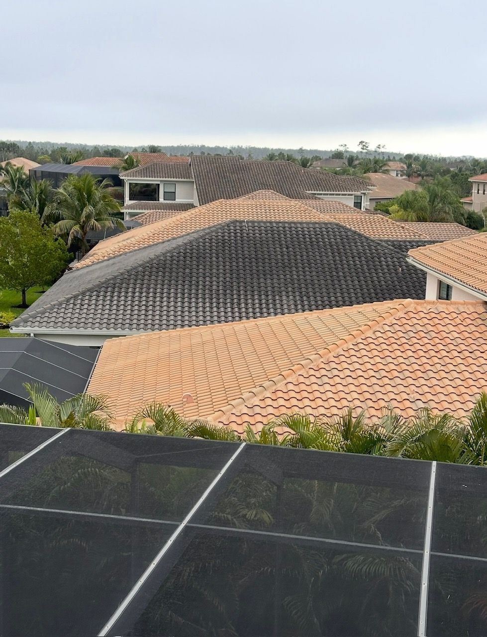 Residential roof and exterior property view