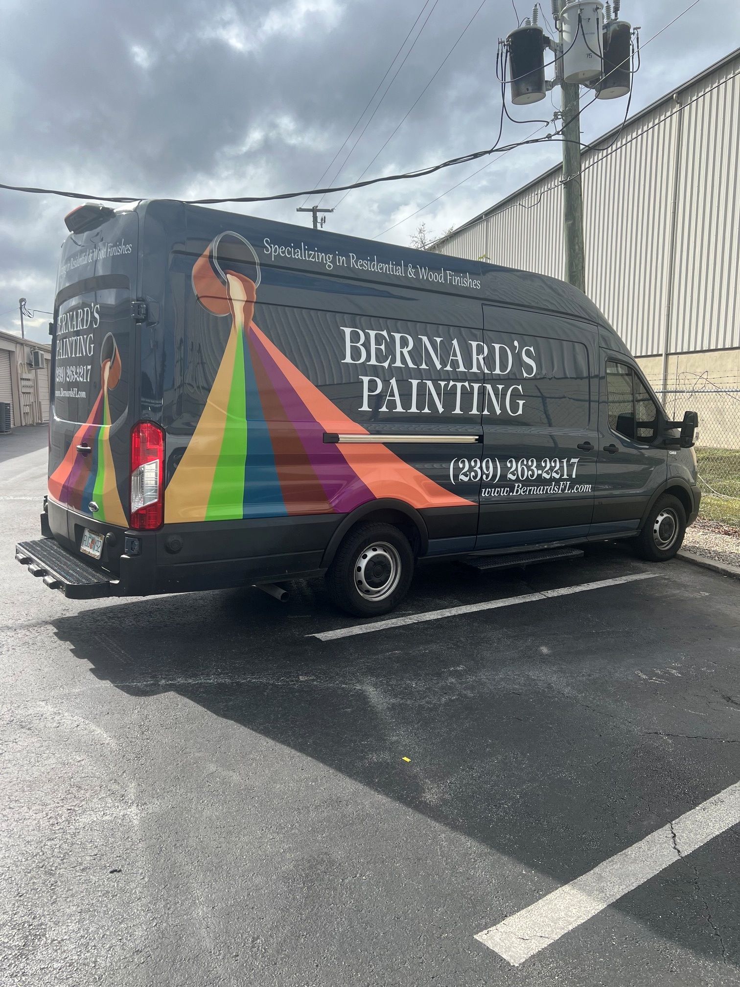 Bernard's Painting service sign outside property