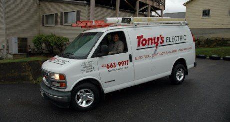 Tony's electric service truck