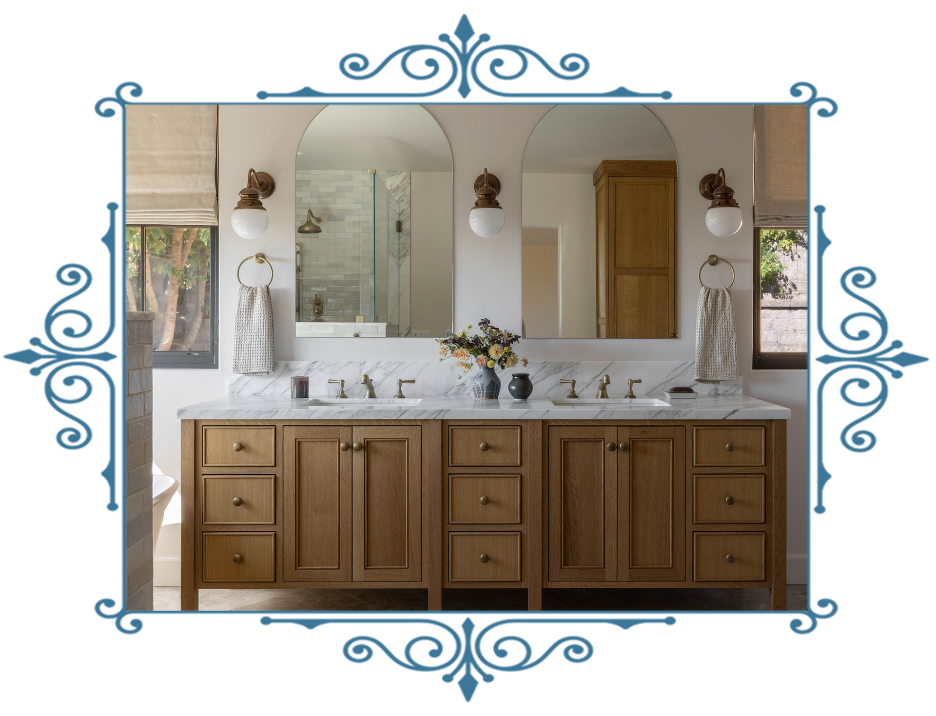 Customized bathroom cabinet