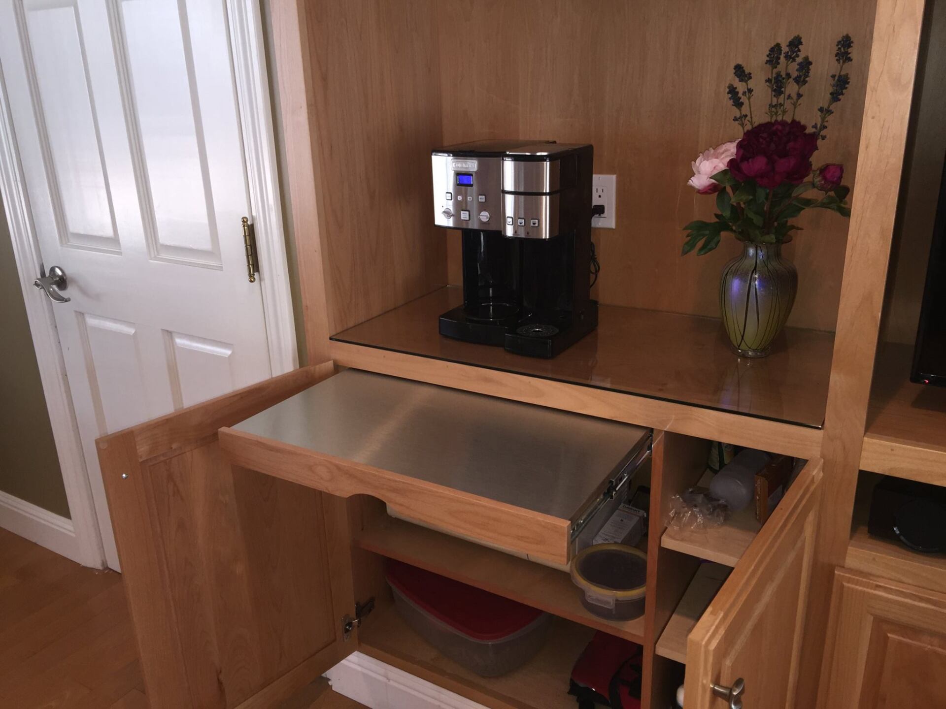 Open cabinet