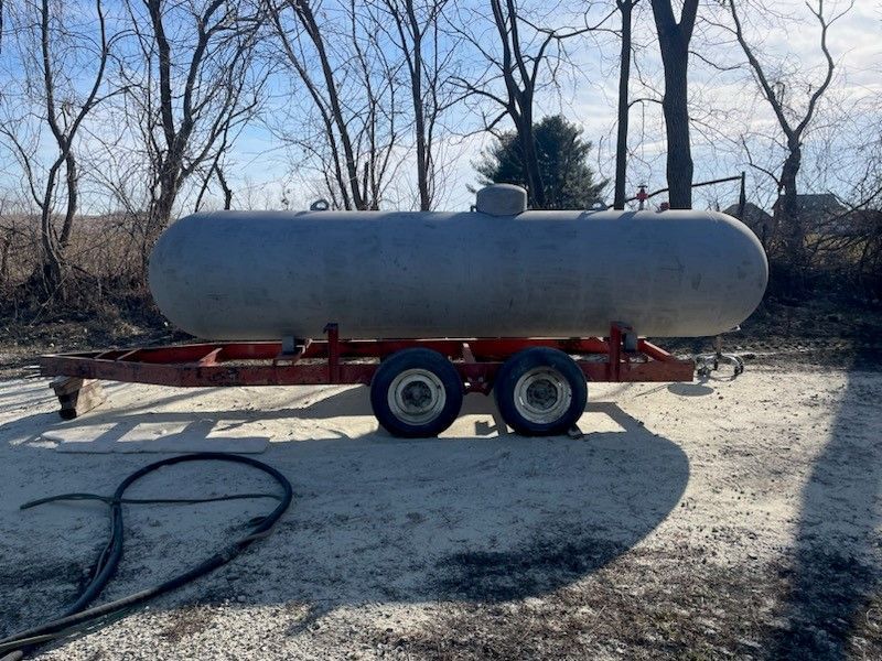a propane tank on a trailer