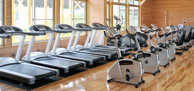 Treadmills and fitness bike