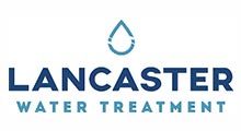 The lancaster water treatment logo has a drop of water on it.