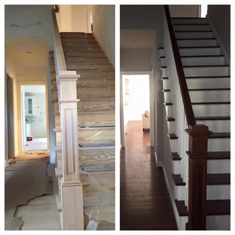 Newly repaired stairs