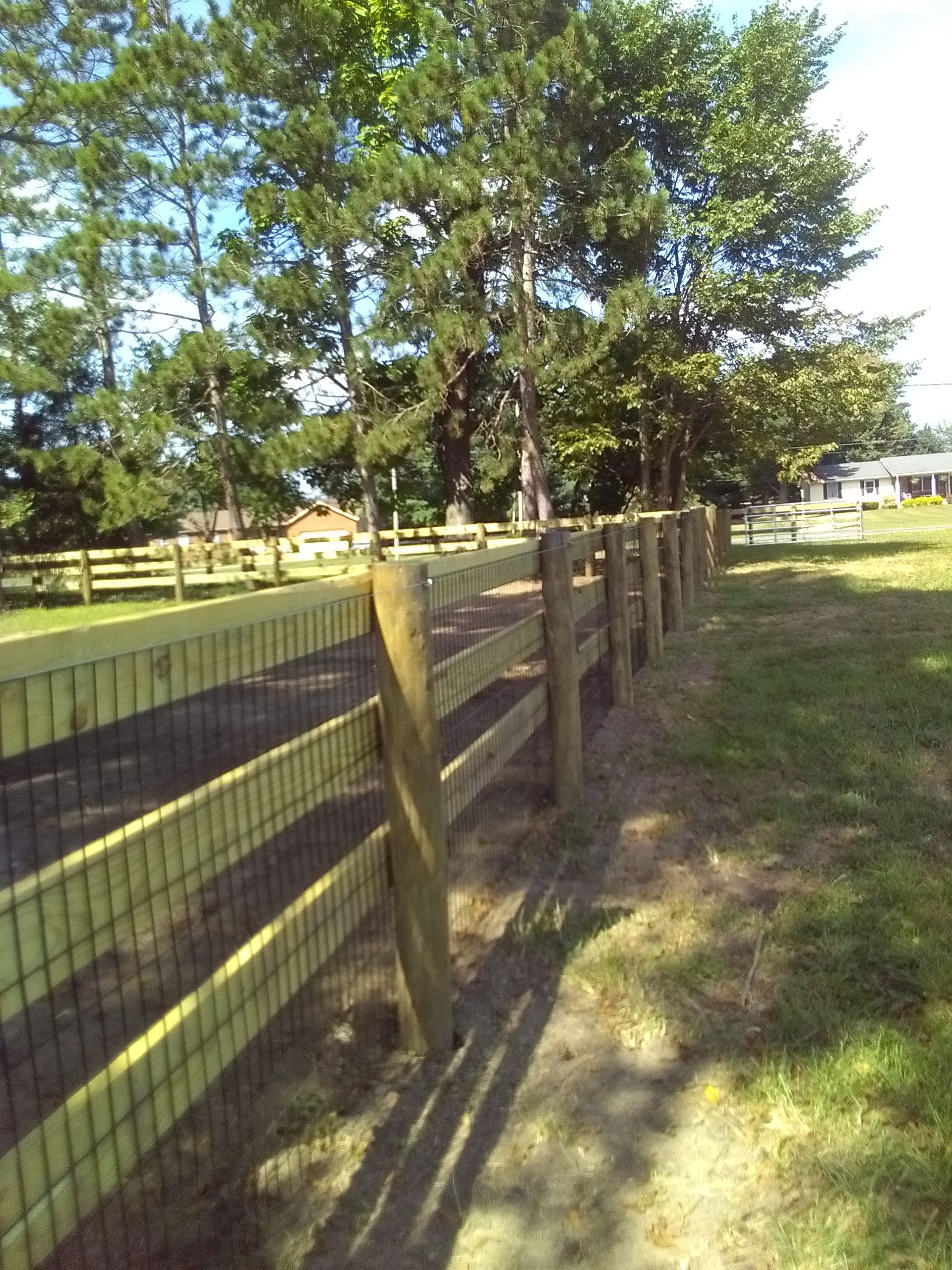 Side of a wooden fence