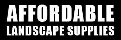White text "AFFORDABLE LANDSCAPE SUPPLIES" on black background.