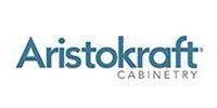 Aristokraft Cabinetry logo in blue and gray text on a white background