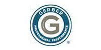 Gerber Professional logo with blue circular emblem and white “G” on a white background