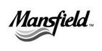 Mansfield logo in black with stylized wave graphic underneath